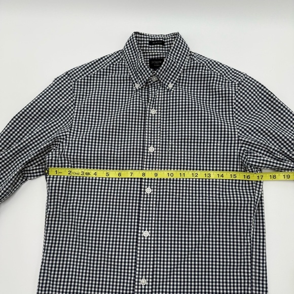 J. Crew Men’s Flex Classic Casual Button Down Shirt Black White XS - Picture 9 of 10